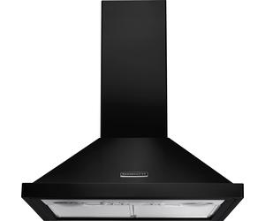 Rangemaster RHDC60BL/C 60cm Chimney Cooker Hood for External / Recirculation Ventilation - Black, Black