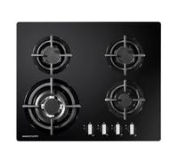 Rangemaster RMB60HPNGFGL 11223 60cm 4 Burner Gas On Glass Hob - BLACK