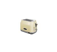 Rangemaster RMCL2S201CM Classic Cream 1kW 2 Slice Toaster with Defrost, Cancel & Reheat Functions, Removable Crumb Tray & 6 Power Levels with 2 Year Guarantee