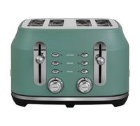 Rangemaster RMCL4S304MG Classic 4-Slice Toaster Stylish Matt Mineral Green Fast Toasting