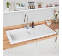 Rangemaster Rustic 1.5 Bowl White Ceramic Kitchen Sink
