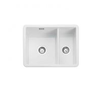 Rangemaster Rustiqe 1.5 Bowl Undermount White Ceramic Kitchen Sink