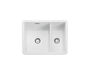 Rangemaster Rustique Under/Inset 1.5 Bowl Ceramic White Kitchen Sink (Inc. Waste