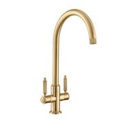 Rangemaster TBM1AB/ Belfast MONOBLOC Dual Lever - Antique Brass Tap