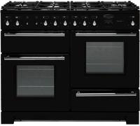 Rangemaster Toledo + TOLP110DFFGB/C 110cm Dual Fuel Range Cooker - Black / Chrome