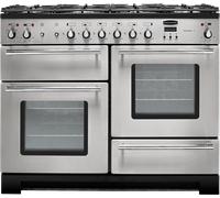 Rangemaster Toledo + TOLP110DFFSS/C 110cm Dual Fuel Range Cooker with Gas Hob - Stainless Steel / Chrome - A/A Rated, Stainless Steel