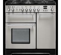 Rangemaster Toledo + TOLP90DFFSS/C 90cm Dual Fuel Range Cooker - Stainless Steel/Chrome - A/A Rated