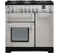 Rangemaster Toledo + TOLP90DFFSS/C 90cm Dual Fuel Range Cooker - Stainless Steel / Chrome - A/A Rated