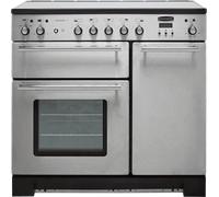 Rangemaster Toledo + TOLP90EISS/C 90cm wide Electric Range Cooker with Induction Hob - Stainless Steel - A/A Rated, Stainless Steel