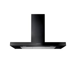 Rangemaster UHDF110BL/ 110cm Wide Black Wall-Mounted Cooker Hood