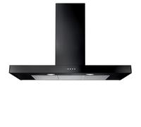 Rangemaster UNBHDS100BL 100cm Flat Chimney Hood - BLACK