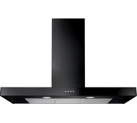 Rangemaster UNBHDS100BL 100cm Flat Chimney Hood - BLACK