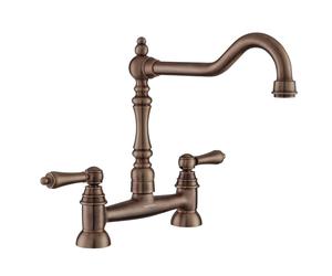 Rangemaster Waverley Double Lever Kitchen Mixer Tap - English Bronxe