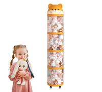 Rangement Peluches, Rangement Jouets Peluche, Tubes De RangementS Pour Jouets En Peluche, Organisation Salle Jeu, Grand Conteneur À Roues, Tube Transparent Organisation Pour Chambre Et Salle De Jeu