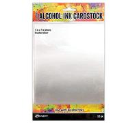 Ranger Alcohol Ink Cardstock, Brushed Silver,Medium,RGRTAC.65494