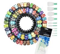 Ranger Alcohol Inks Set (50 Pack) Tim Holtz Brand Alcohol Inks and 10 Pixiss Alcohol Ink Blending Tools for Alcohol Ink Paper (Assorted Colors, No Duplicates)