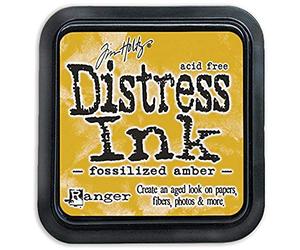 Ranger April Distress Ink Pad, Fossilized Amber, By The Yard
