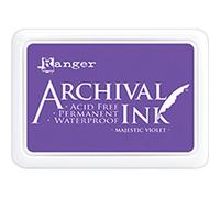 Ranger Archival Ink Pad Majestic Violet, Purple, 6.9 x 9.8 x 1.8 cm