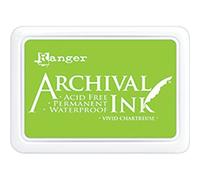 Ranger Archival Ink Pad Vivid Chartreuse, Green