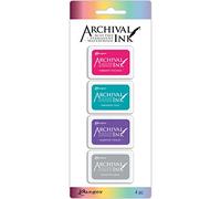 Ranger Archival Mini Ink Pads Kit 4, Multi-Colour