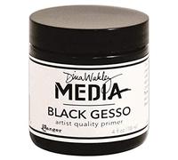 Ranger Black -Gesso 4Oz, Acrylic, Multicolour