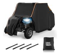 Ranger Cover, Kemimoto Waterproof 4-Seats 2-Row Seating 420D Heavy Duty Cover with Reflective Strips Compatible with Polaris Ranger Crew 570 800 900 1000 XP General 4 1000 RZR XP 4 Turbo Talon 1000X4