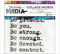 Ranger Dina Wakley Media Collage Words, Paper, Multicoloured, 11.9 x 8.7 x 0.1 cm