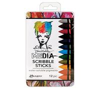 Ranger Dina Wakley Media Scribble Sticks 2, Synthetic Material, Multi-Colour, 12 Count (Pack of 1)