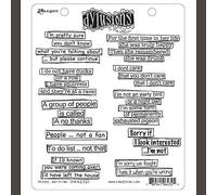 Ranger Dylusions Stamp Set People.Not A Fan, Synthetic Material, Multi-Colour, 24.3 x 17.8 x 0.6 cm