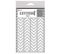 RANGER INDUSTRIES Stencil 4.75"X6", Alternating Chevrons, One Size
