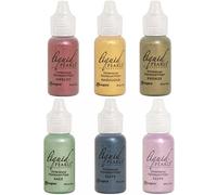 Ranger - Liquid Pearls Pearlescent Paint 2018 Bundle of 6 Colors - Bronze, Marigold, Merlot, Sage, Slate and Taffy