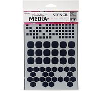 Ranger MDS58298 Dina Wakley Media Stencils, Multi-Colour, 9 x 6-Inch