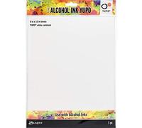 Ranger Tim Holtz Alcohol Ink Yupo Cardstock White 8 x 10-pk 5, Multicolour, One Size