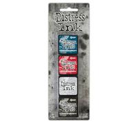 Tim Holtz Ranger Distress Mini Ink Kit 18 (Includes Unchartered Mariner, Lumberjack Plaid, Lost Shadow, and Scorched Timber), Multicoloured, 1 x 1 cm