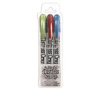 Ranger Tim Holtz-Distress Pearl Crayons Holiday Set 3, Acrylic, Multicoloured, 3 Pack