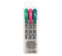 Ranger Tim Holtz-Distress-Pearl Crayons-Holiday Set 4, Acrylic, Multicoloured, 3 Pack