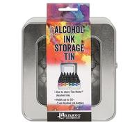 Ranger Tim Holtz TAC58618 Alcohol Ink Storage Tin, Synthetic Material, Grey, 16 x 15.4 x 8 cm