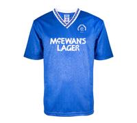 Score Draw Rangers 1990 Retro Football Shirt Blue X-Large Polyester