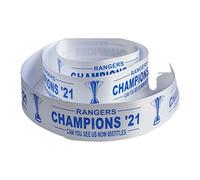 Rangers Champions 21 Satin Ribbon 25mm & 38mm (38mm White Ribbon/Blue Print)