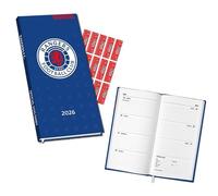 Rangers FC 2026 Pocket Diary Calendar, Week to View, Official Product with FREE Organising Stickers