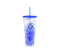 Rangers FC Crest 600ml Freezer Cup With Straw in Blue Rangers FC Blue