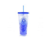 Rangers FC Crest 600ml Freezer Cup With Straw in Blue Rangers FC Blue