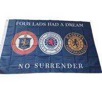 Rangers FC Flag 5 x 3 Four lads had a Dream no Surrender