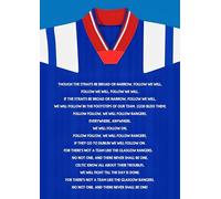Rangers FC Follow Follow A3 A4 Print Poster Wall Art Home Decor Album Gift Present Photo Living Room Dining Room Bedroom Hall Loft Office Unframed Glasgow Ibrox Govan (A3)