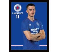 Rangers FC Lawrence Framed Poster (40cm x 30cm) (Blue/White)