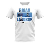 Rangers FC Men's Brian Laudrup Player Collage T-Shirt in White | Size: XL Rangers FC White XL