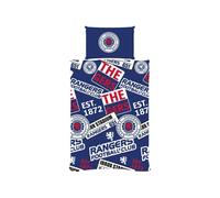 Rangers FC Patches Duvet Cover SetSingle Blue/White/Red BS2809