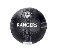 Rangers FC React Crest Leather Detailing Football (5) (Black/White)