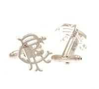 Rangers FC Scroll Crest Cufflinks (One Size) (Silver)