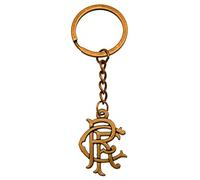 Rangers FC Scroll Crest Keyring (30mm x 25mm) (Antique Gold)